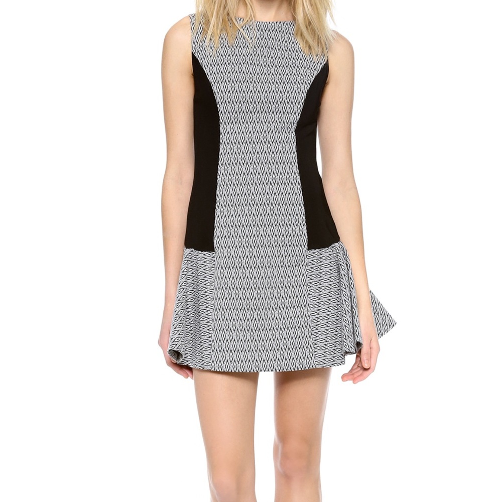Alice + Olivia Bettina drop waist dress with princess seams